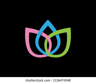 Beauty Vector flowers design logo Template icon