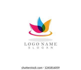 Beauty Vector flowers design logo Template icon