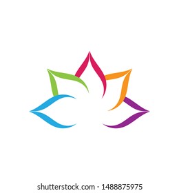 Beauty Vector flowers design logo Template icon