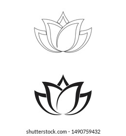 Beauty Vector flowers design logo Template icon