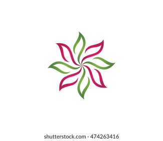 Beauty Vector flowers design logo Template