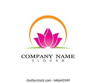 Beauty Vector flowers design logo Template icon