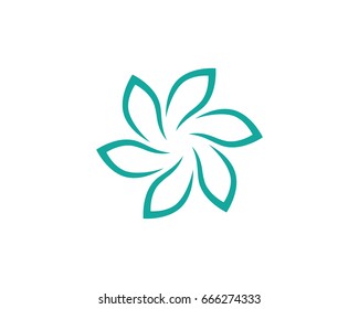 Beauty vector flowers design logo template icon