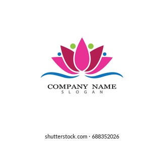 Beauty Vector flowers design logo Template icon