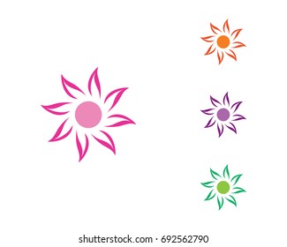 Beauty Vector flowers design logo Template icon