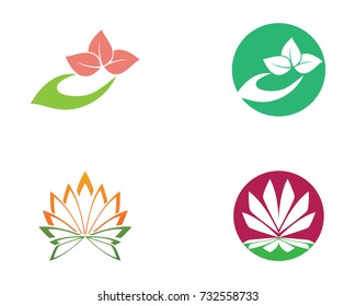 Logo de diseño de flores del vector de belleza Icono de plantilla