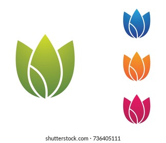 Beauty Vector flowers design logo Template icon
