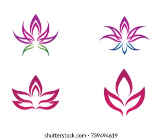 Beauty Vector flowers design logo Template icon