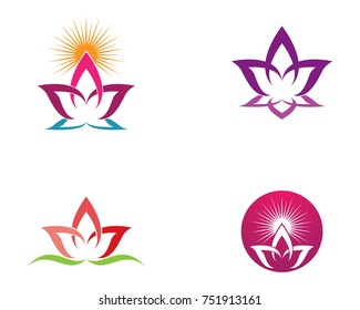 Beauty Vector flowers design logo Template icon