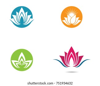 Beauty Vector flowers design logo Template icon