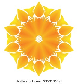 Beauty vector graphics of beautiful  gradient yellow petals with a luxurious and dynamic design