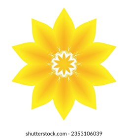Beauty vector graphics of beautiful  gradient yellow petals with a luxurious and dynamic design