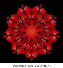 Beauty vector graphics of beautiful red rose petals with a luxurious and dynamic design