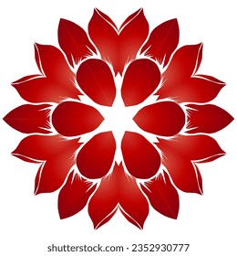 Beauty vector graphics of beautiful red rose petals with a luxurious and dynamic design