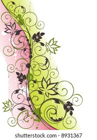 fondo floral vectorial de belleza grunge