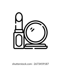 Beauty vector icon of cosmetics makeup palette, perfect for fashion, beauty, and skincare themes