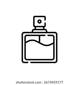 Schönheitsvektor-Symbol der Parfümflasche, ideal für Mode, Kosmetik und Luxusthemen