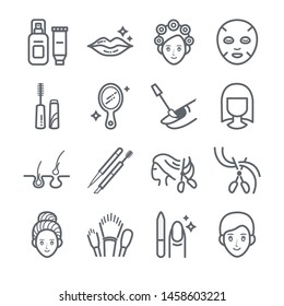 The Beauty vector icons set - Shutterstock ID 1458603221