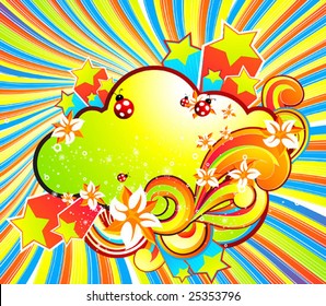 Ilustración vectorial de belleza para diseño primaveral.