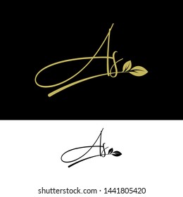 Beauty vector Initial letters AX with leaf. Signature, handwriting, fashion, boutique, wedding, jewelry, botanical , floral logo creative Vector logo Design template