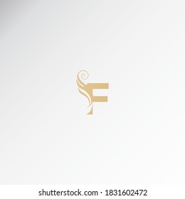 Vector de belleza letras iniciales f, logotipo de belleza caligráfica. Emblema pintado de época para el diseño de libros, marca, tarjeta de visita, Restaurante, Boutique, Hotel.