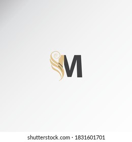 Beauty vector Initial letters m, lm, mn, Calligraphic beautiful logo. Vintage drawn emblem for book design, brand name, business card, Restaurant, Boutique, Hotel.