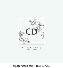  Logo inicial del vector de belleza arte, logo de escritura a mano de firma inicial, boda, moda, joyas, boutique, floral y botánica con plantilla creativa para cualquier empresa o negocio