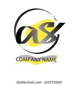 As Beauty vector initial logo, handwriting logo of initial signature, wedding, fashion, jewelry, boutique, 
floral and botanical with creative template for any company or business.