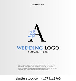 A Beauty vector initial logo, handwriting logo of initial signature, wedding, fashion, jewerly, boutique, floral and botanical with creative template for any company or business.