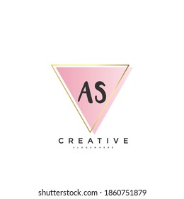 AS Beauty vector logotipo inicial, diseño de arte del logotipo de escritura a mano de firma inicial, boda, moda, joyas, boutique, floral y botánica con plantilla creativa para cualquier empresa o negocio.
