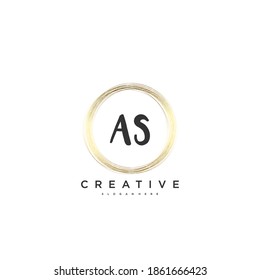AS Beauty Vektor Logo-Erstlogo, handschriftlich Logo-Design der ersten Signatur, Hochzeit, Mode, Jewerly, Boutique, Blumen und botanisch mit kreativen Vorlage für jedes Unternehmen oder Unternehmen.