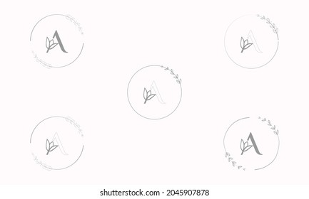 Un logotipo inicial del vector de belleza, logotipo de escritura a mano de firma inicial, boda, moda, joyería, boutique, floral y botánica con plantilla creativa para cualquier empresa o negocio. 