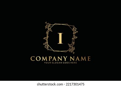 I Beauty Vektor-Logo, Handschrift Logo der ersten Signatur, Hochzeit, Mode, Jewerly, Boutique, Blumen und botanisch mit kreativen Vorlage für jedes Unternehmen oder Unternehmen.