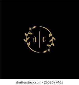 Beauty vector initial logo handwriting logo of initial floral and botanical with creative template for any company or business