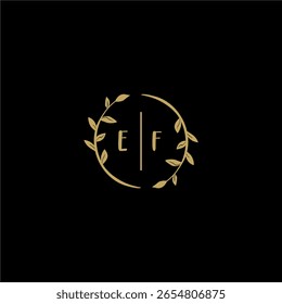Logotipo inicial de la escritura a mano del logotipo del Vector de la belleza de la floral inicial y botánica con la Plantilla creativa para cualquier compañía o negocio