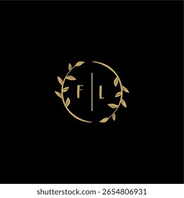 Beauty vector initial logo handwriting logo of initial floral and botanical with creative template for any company or business