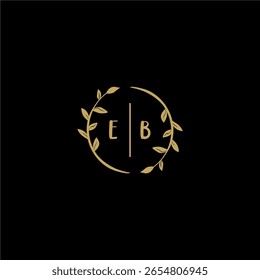 Logotipo inicial de la escritura a mano del logotipo del Vector de la belleza de la floral inicial y botánica con la Plantilla creativa para cualquier compañía o negocio