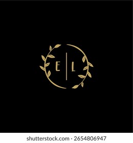 Logotipo inicial de la escritura a mano del logotipo del Vector de la belleza de la floral inicial y botánica con la Plantilla creativa para cualquier compañía o negocio