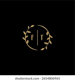 Logotipo inicial de la escritura a mano del logotipo del Vector de la belleza de la floral inicial y botánica con la Plantilla creativa para cualquier compañía o negocio