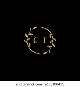 Logotipo inicial de la escritura a mano del logotipo del Vector de la belleza de la floral inicial y botánica con la Plantilla creativa para cualquier compañía o negocio