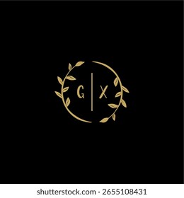 Beauty vector initial logo handwriting logo of initial floral and botanical with creative template for any company or business