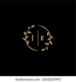 Beauty vector initial logo handwriting logo of initial floral and botanical with creative template for any company or business