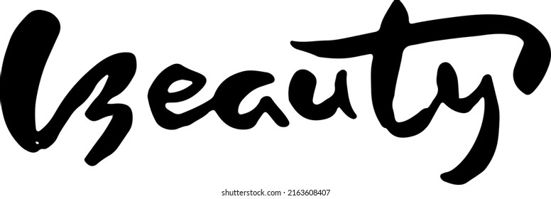 Beauty Vector Lettering Poster Calligraphy Phrase Stock Vector (Royalty ...