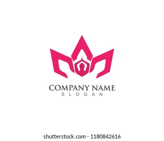 Beauty Vector and logo Lotus Flower Sign for Wellness, Spa and Yoga Illustration
