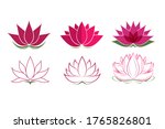Beauty Vector Lotus flowers design logo Template icon
