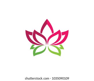 Beauty Vector lotus flowers design logo Template icon