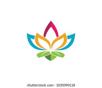 Beauty Vector lotus flowers design logo Template icon