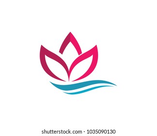 Beauty Vector lotus flowers design logo Template icon