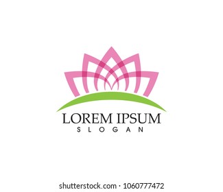 Beauty Vector Lotus flowers design logo Template icon..