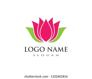 Beauty Vector Lotus flowers design logo Template icon